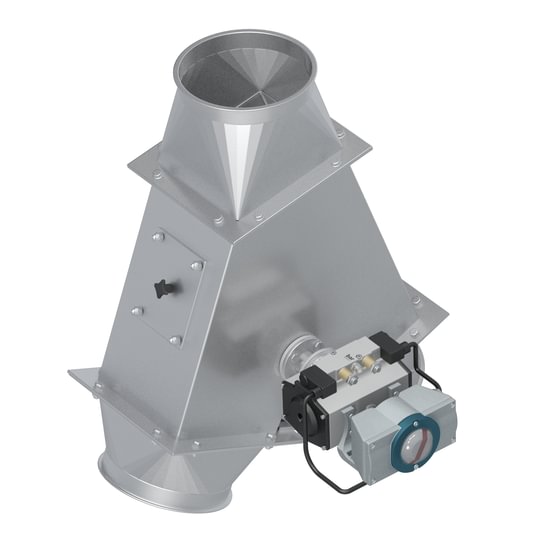 Dviejų krypčių pneumatiniai skirstytuvai su reviziniu langeliu