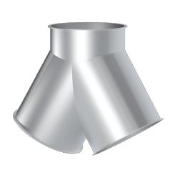 Trišakis simetrinis d100/100/100/1,5mm, 60°, dažytas
