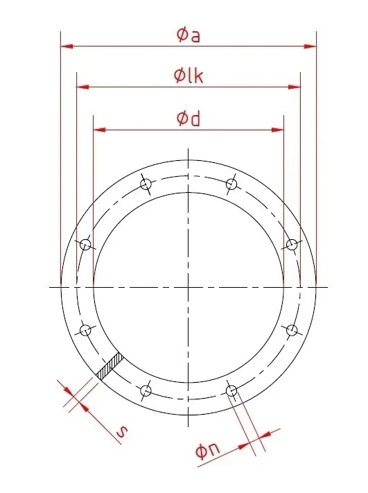 Flanšas vientisas d120mm/6mm, cinkuotas