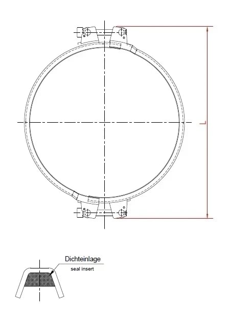 Sąvarža su hermetiku d100mm/2mm, cinkuota