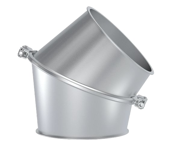 Alkūnė reguliuojama d100mm/1,5mm/0-45°, nerūdijančio plieno