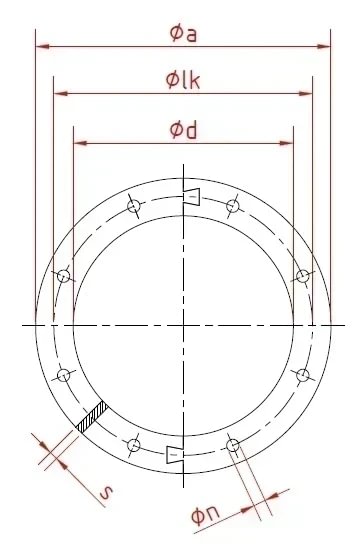 Flanšas teleskopiniam vamzdžiui d100mm/6mm, cinkuotas