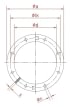 Flanšas teleskopiniam vamzdžiui d100mm/6mm, cinkuotas