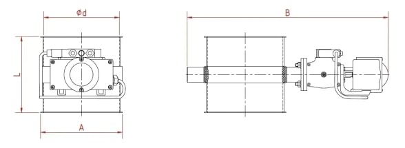 Vožtuvas uždarymo su tarpine d80/1,5mm, dažytas