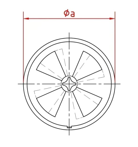 Dangtelis droselinis papildomam orui d100/2mm, nerūdijančio plieno
