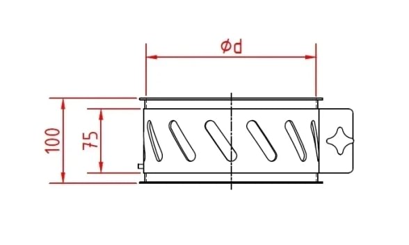 Droselis papildomam orui d100/1,5mm, nerūdijančio plieno
