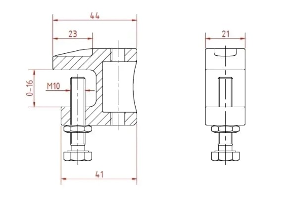 Spaustukas sijos, M12, cinkuotas