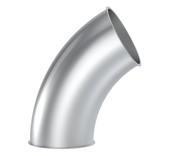 Alkūnė d100mm/1,5mm/60°, R=2D, nerūdijančio plieno