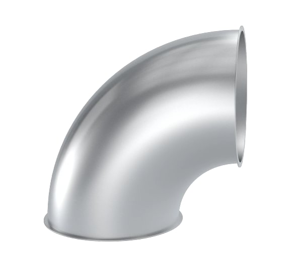 Alkūnė d100mm/1,5mm/90°, R=1D, cinkuota