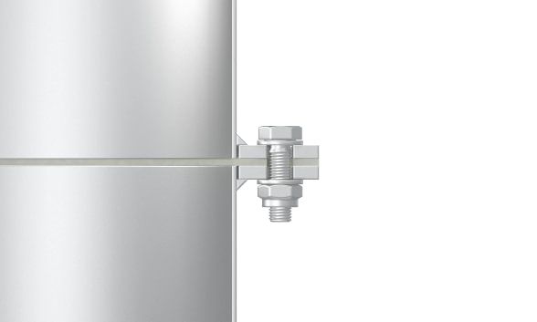 Varžtų kompl. flanšams d550 - 1000, M12, 45mm ilgio, nerūdijančio plieno, 100 vnt.