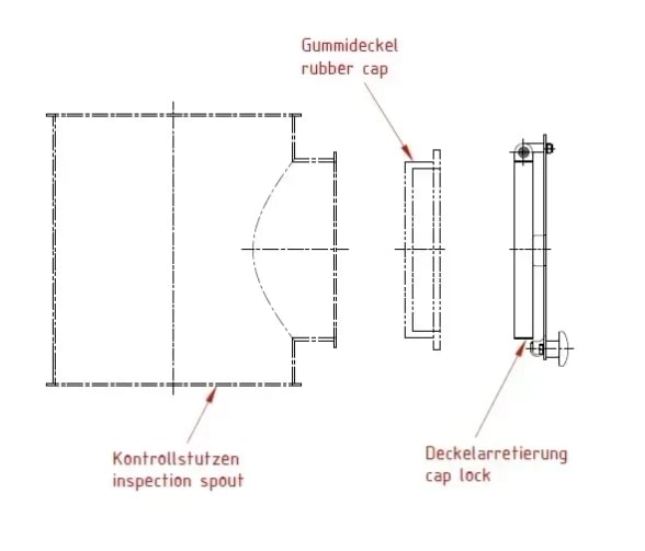 Dangtelio užraktas d120, Nerūdijančio plieno