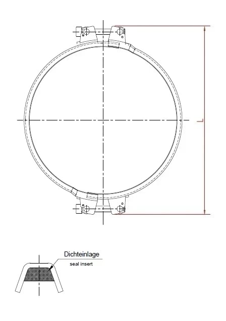 Sąvarža su hermetiku d100mm/1,5mm, cinkuota