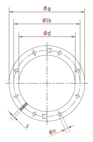 Flanšas dviejų dalių d250mm/6mm, nerūdijančio plieno