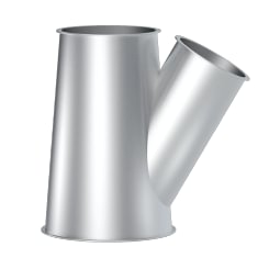 Trišakis asimetrinis d100/80/80/1,5mm, 30°, dažytas