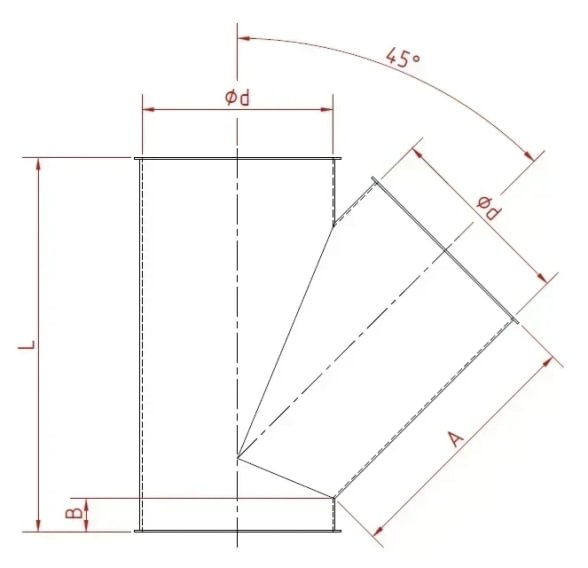 Trišakis Y asim. d350/350/350 x 1,5mm,45 laip.
