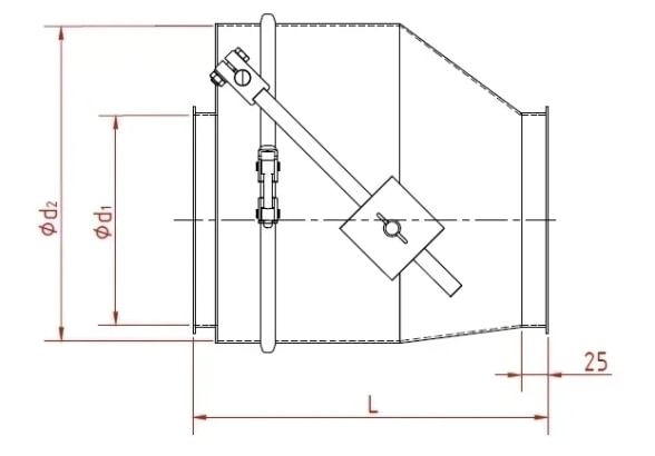 Atbulinis vožtuvas d140/2mm, nerūdijančio plieno