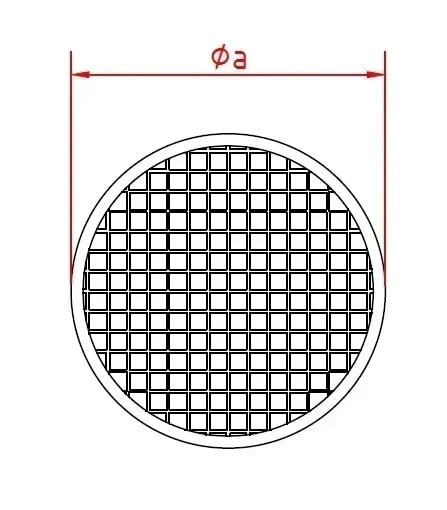 Tinklelis su gumine (NBR) tarpine d400/1mm, nerūdijančio plieno