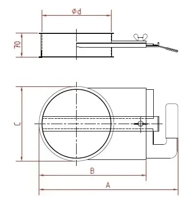 Sklendė  d200/ 2 mm