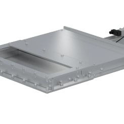 Sklendė po transporteriu pneumatinė d150mm, dažyta