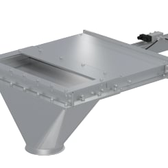 Sklendė po transporteriu pneumatinė d150mm, dažyta