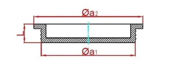 Dangtelis guminis d120, TPE, šviesiai pilkas