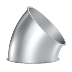 Alkūnė d80mm/1,5mm/45°, dažyta