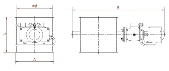 Vožtuvas uždarymo be tarpinės d100/1,5mm, El. 24V, nerūdijančio plieno
