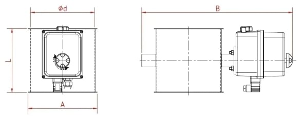 Vožtuvas uždarymo be tarpinės d140/1,5mm, El. 220V, nerūdijančio plieno