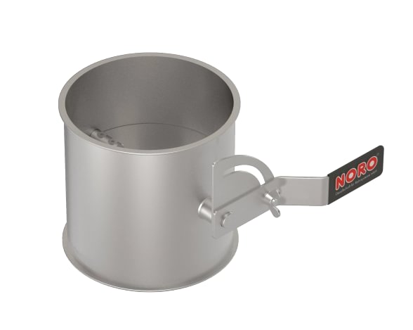 Droselinė sklendė be tarpinės d120/1,5mm, rankinė, dažyta