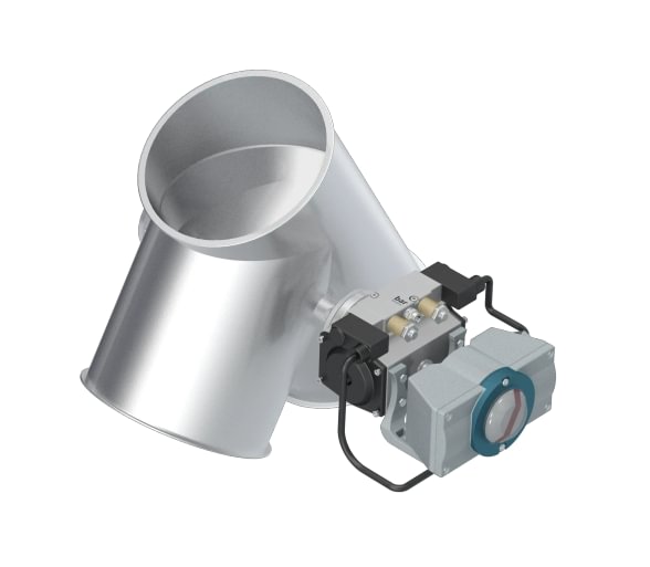 Skirstytuvas 2-jų kr. asim. d150/2mm 60 laip. pneum.