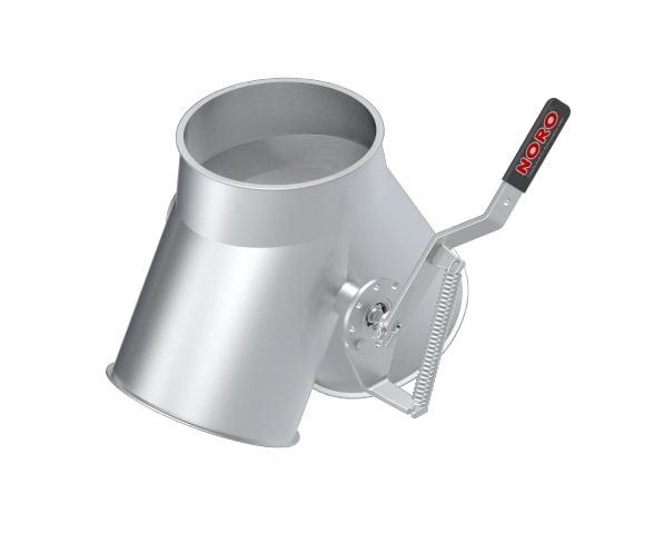 Skirstytuvas dviejų krypčių simetrinis rankinis d120mm/2mm, 60°, cinkuotas