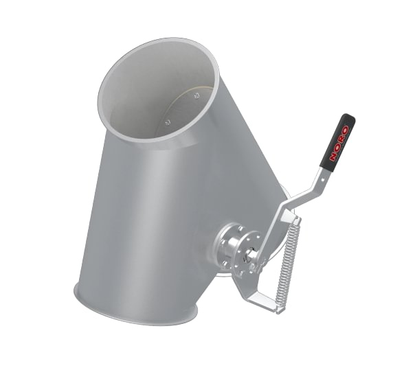 Skirstytuvas dviejų krypčių asimetrinis rankinis d100/2mm, 45°, cinkuotas