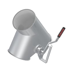 Skirstytuvas dviejų krypčių asimetrinis rankinis d100/2mm, 45°, dažytas