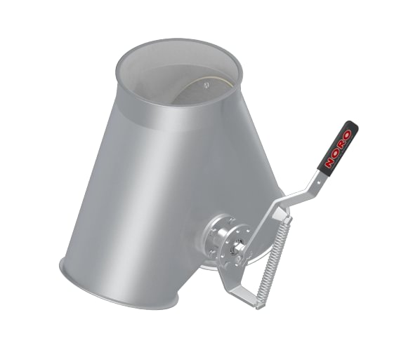 Skirstytuvas dviejų krypčių simetrinis rankinis d100/2mm, 45°, cinkuotas