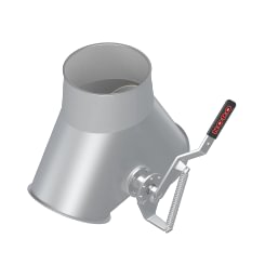 Skirstytuvas dviejų krypčių simetrinis rankinis d100/2mm, 45°, dažytas