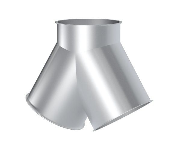 Trišakis simetrinis d100/100/100/2mm, 60°, cinkuotas