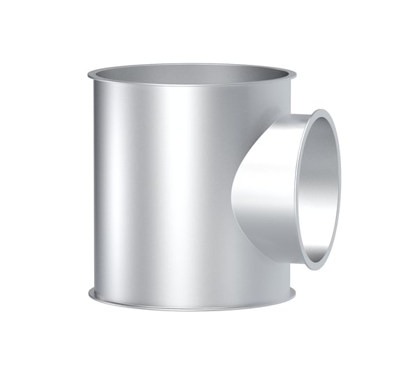 Vamzdis mėginiui paimti d120/120/100/1,5mm, 90°, nerūdijančio plieno