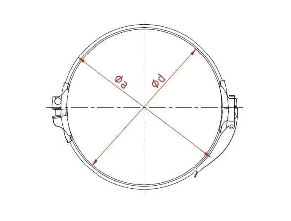 Sąvarža greito fiksavimo d150mm/2mm, cinkuota