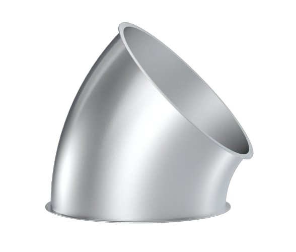 Alkūnė d120mm/2mm/45°, dažyta