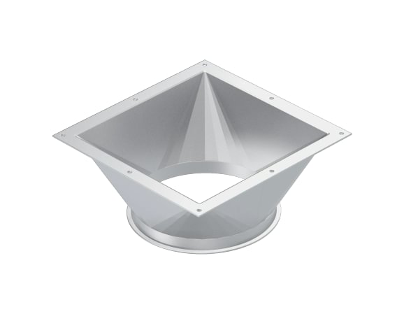 Perėjimas iš kvadrato į apvalų d200/2mm, dažytas