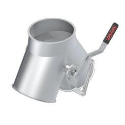 Skirstytuvas dviejų krypčių simetrinis rankinis d100mm/2mm, 60°, dažytas