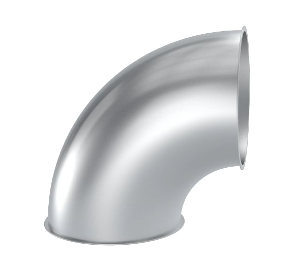 Alkūnė d100mm/1,5mm/90°, R=1D, cinkuota