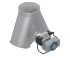 Skirstytuvas dviejų krypčių simetrinis pneumatinis d175/2mm, 45°, dažytas