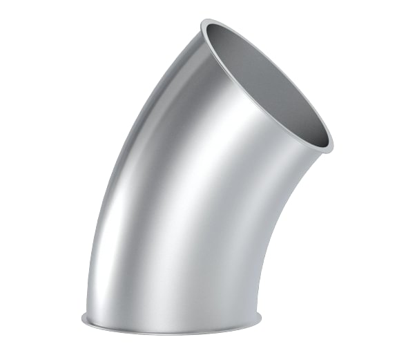 Alkūnė d100mm/1,5mm/45°, R=2D, cinkuota