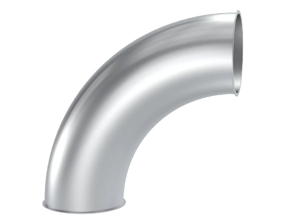 Alkūnė d100mm/1,5mm/90°, R=2D, cinkuota