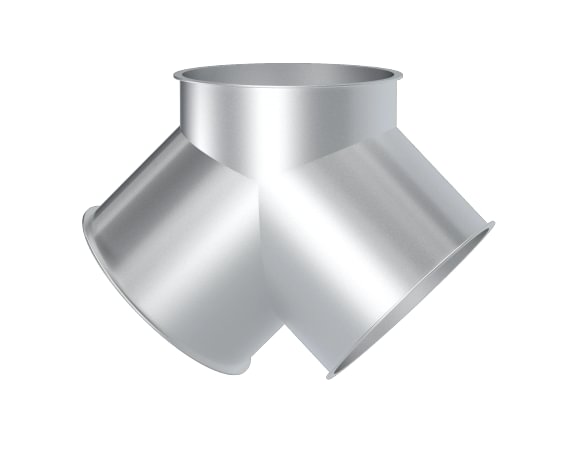 Trišakis simetrinis d140/140/140/1,5mm, 90°, dažytas