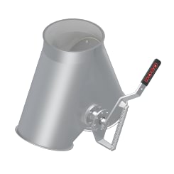 Skirstytuvas dviejų krypčių simetrinis rankinis d200/2mm, 45°, cinkuotas