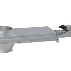 Sklendė pneumatinė d250/2mm, dažytas