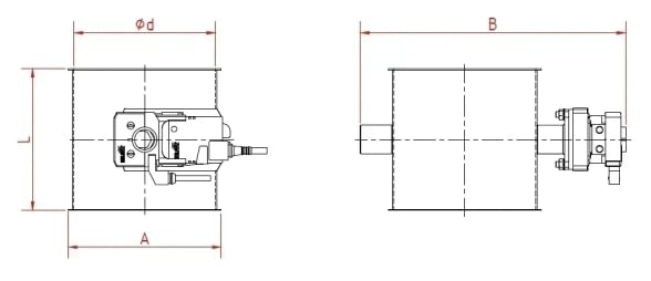 Vožtuvas uždarymo be tarpinės d120/2mm, El. 24V, nerūdijančio plieno