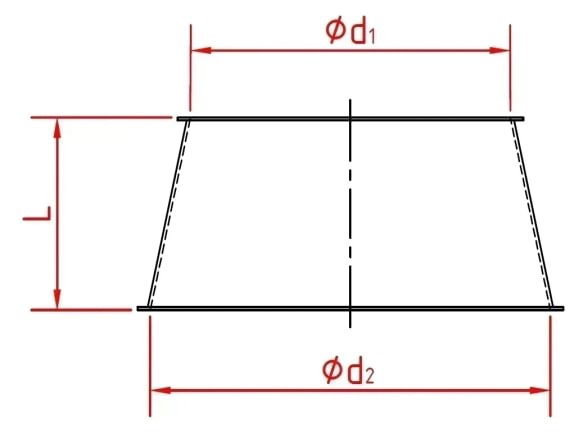 Perėjimas d100/200/2mm, dažytas